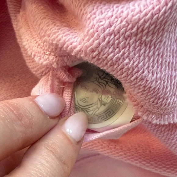 Versace Pink and Orange Crew Neck Sweatshirt Sz 38 (fits XS/S) - Picture 6 of 6